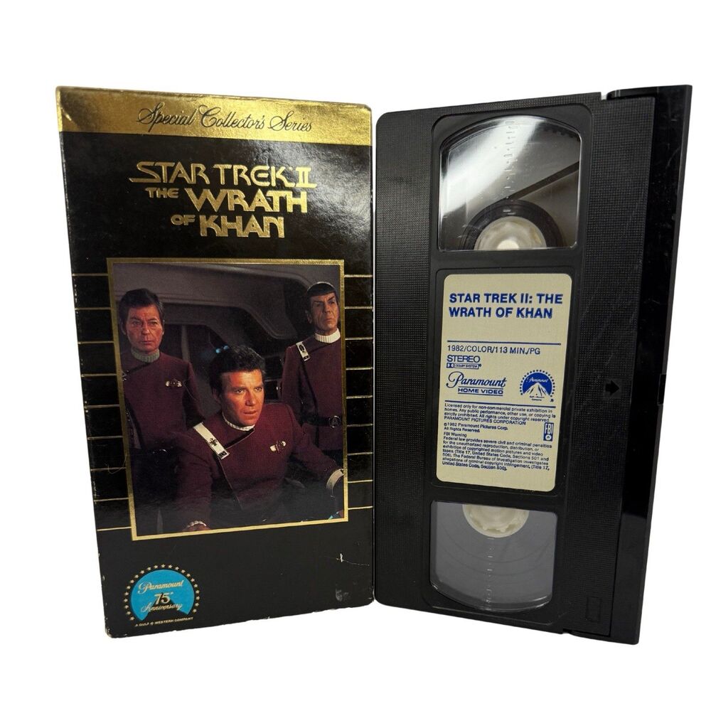 Star Trek II The Wrath Of Khan 1982 (VHS 1991) Vintage Classic Movie Pre-Owned